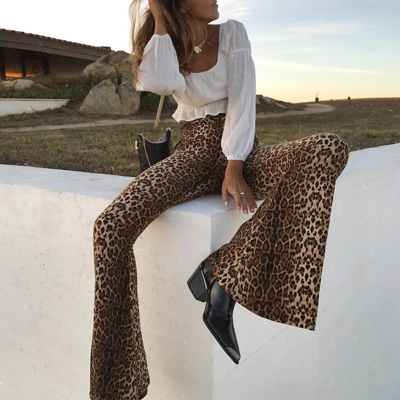 Jungle Flare Pants - Leopard/Cheetah & Tiger Print | HauteBriZCouture