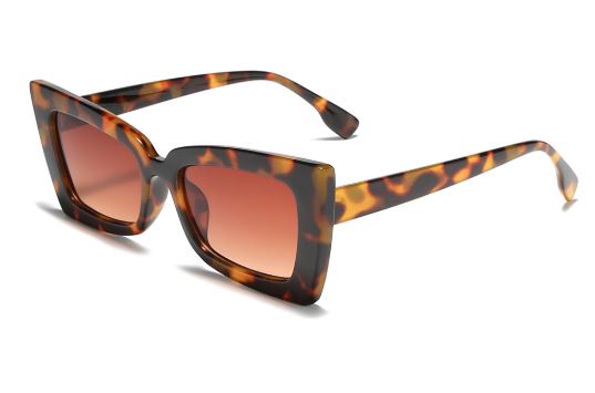 Bulky Vintage Cat Eye Sunglasses - Leopard