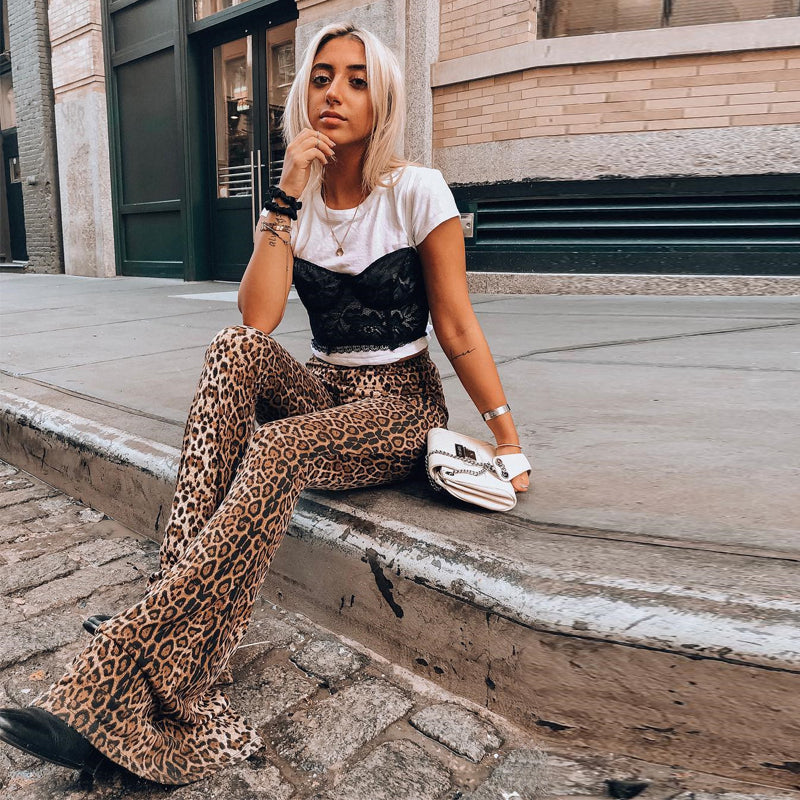 Jungle Flare Pants - Leopard/Cheetah & Tiger Print | HauteBriZCouture