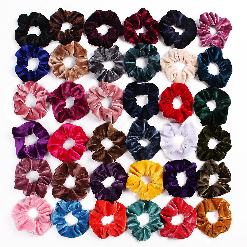 Velvet Elastic Hair Scrunchies