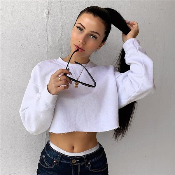 Oversized Cropped Sweatshirt