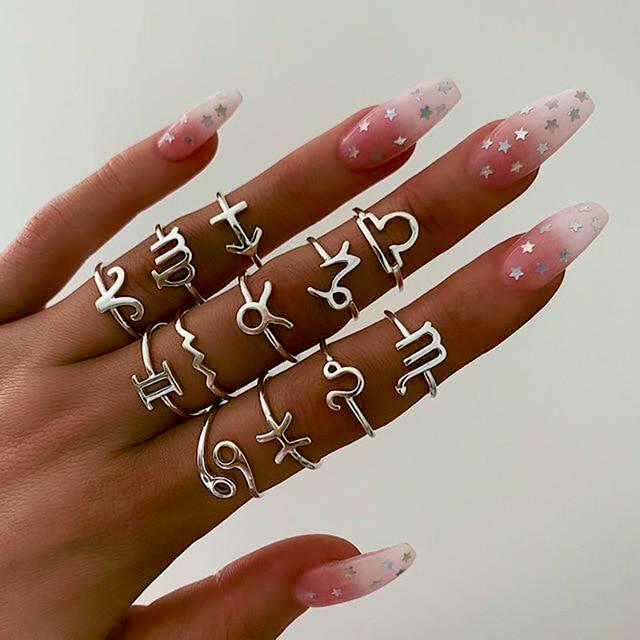 Zodiac Rings Set