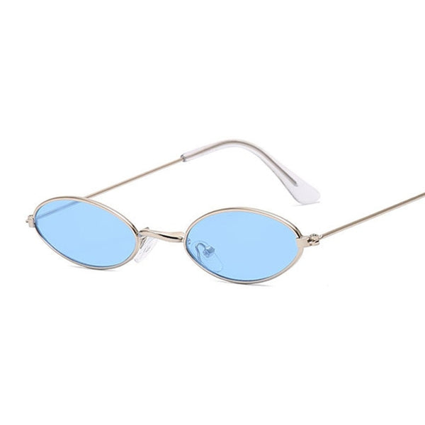 Retro Oval Shades - Light Blue