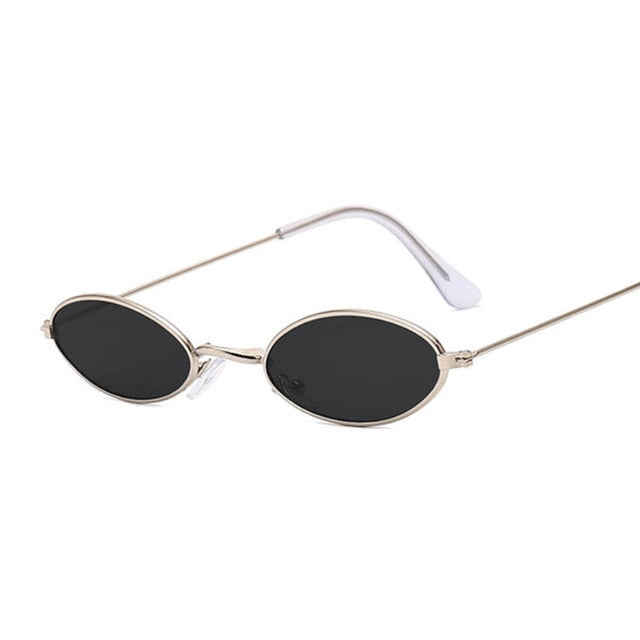 Retro Oval Shades - Black Gold