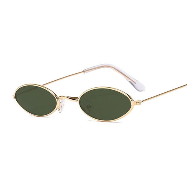 Retro Oval Shades - Olive