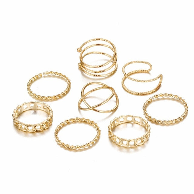 Simple Midi Ring Set -