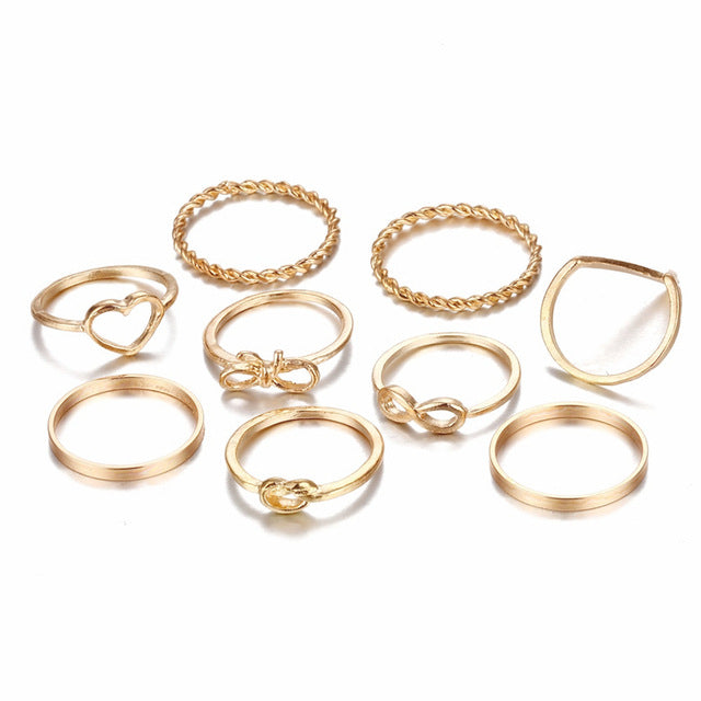 Charming - Simple Midi Ring Set -