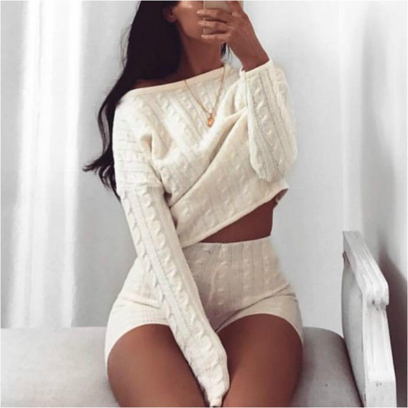 Two Piece  Knitted Lounge Set