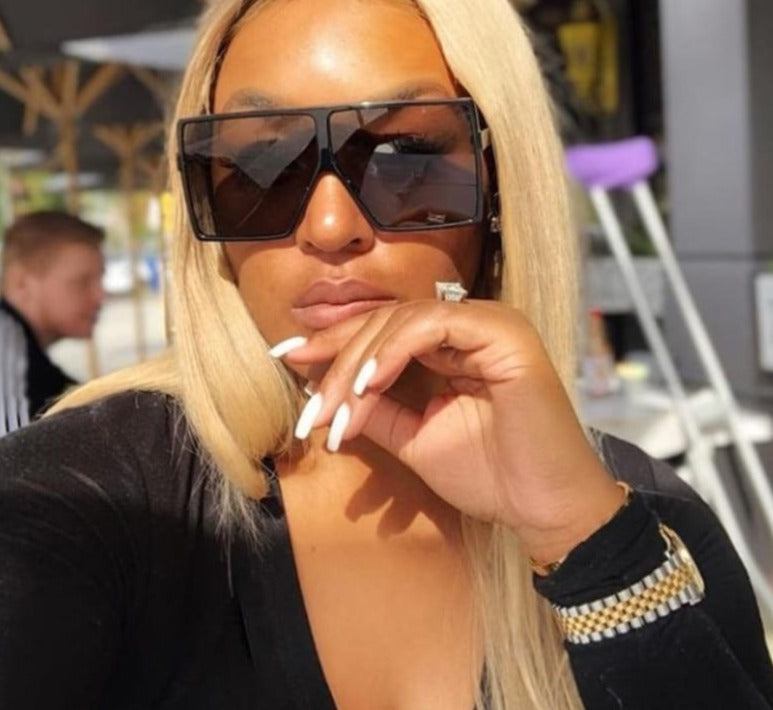 Nina - Oversized Flat Top Square Sunglasses