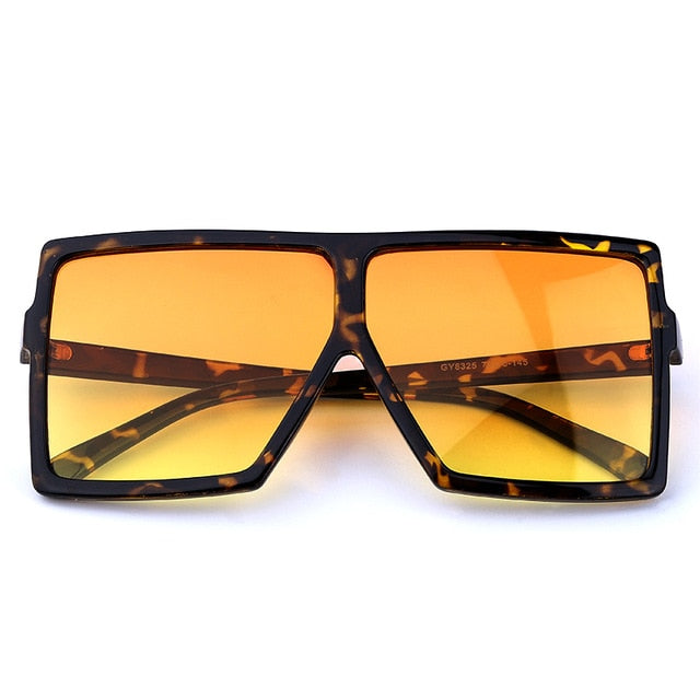 Nina - Oversized Flat Top Square Sunglasses