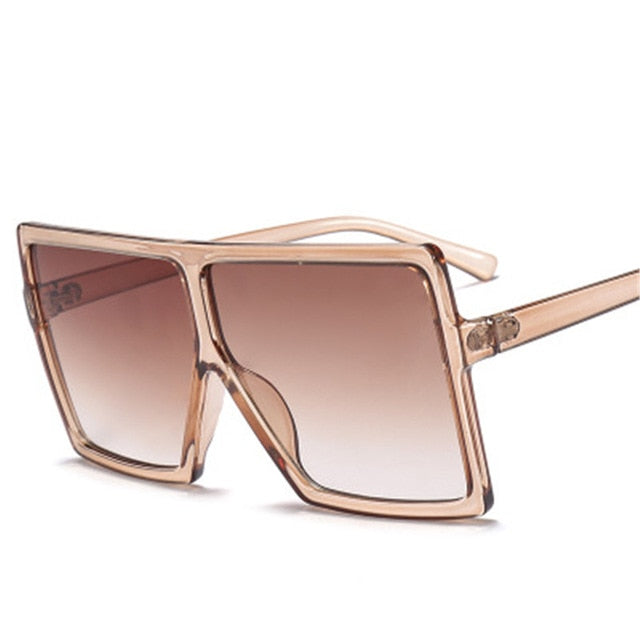 Nina - Oversized Flat Top Square Sunglasses