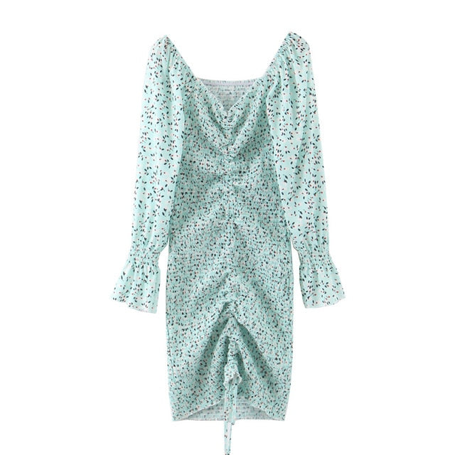 Mint Chip - Adjustable Rouched Dress