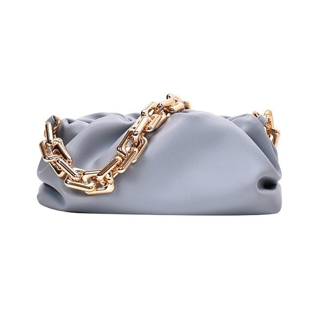 The Bulky Cloud Bag w/ Gold Chains