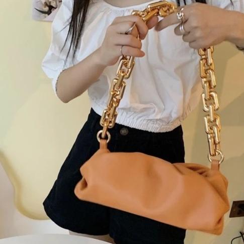 The Bulky Cloud Bag w/ Gold Chains