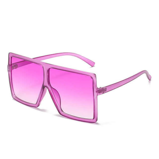 Nina - Oversized Flat Top Square Sunglasses